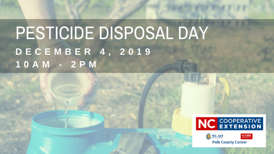 NC Pesticide Disposal Event 2019