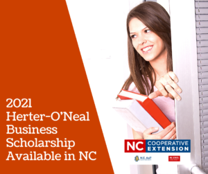 Cover photo for 2021 Herter-O'Neal Business Scholarship Available in NC