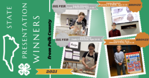4-H State Presentation Winners - Polk County - 2021