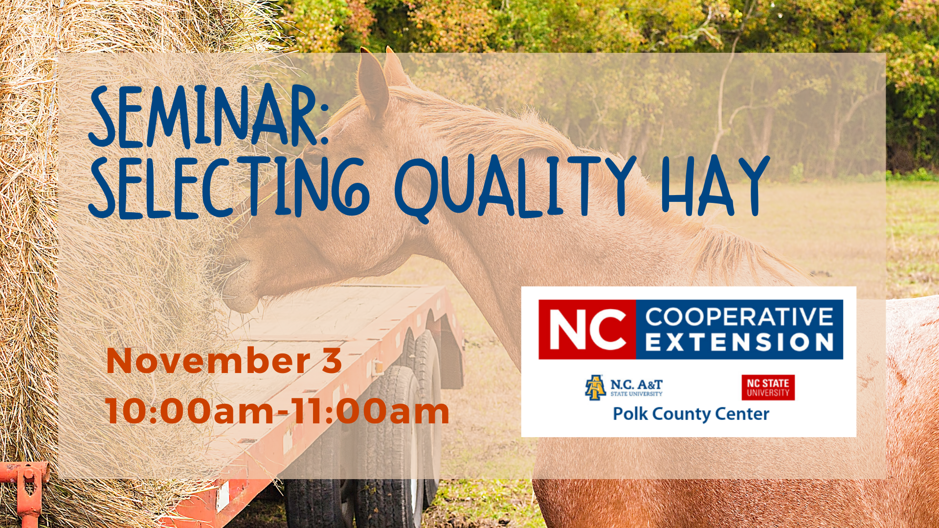 Seminar: Selecting Quality Horse Hay