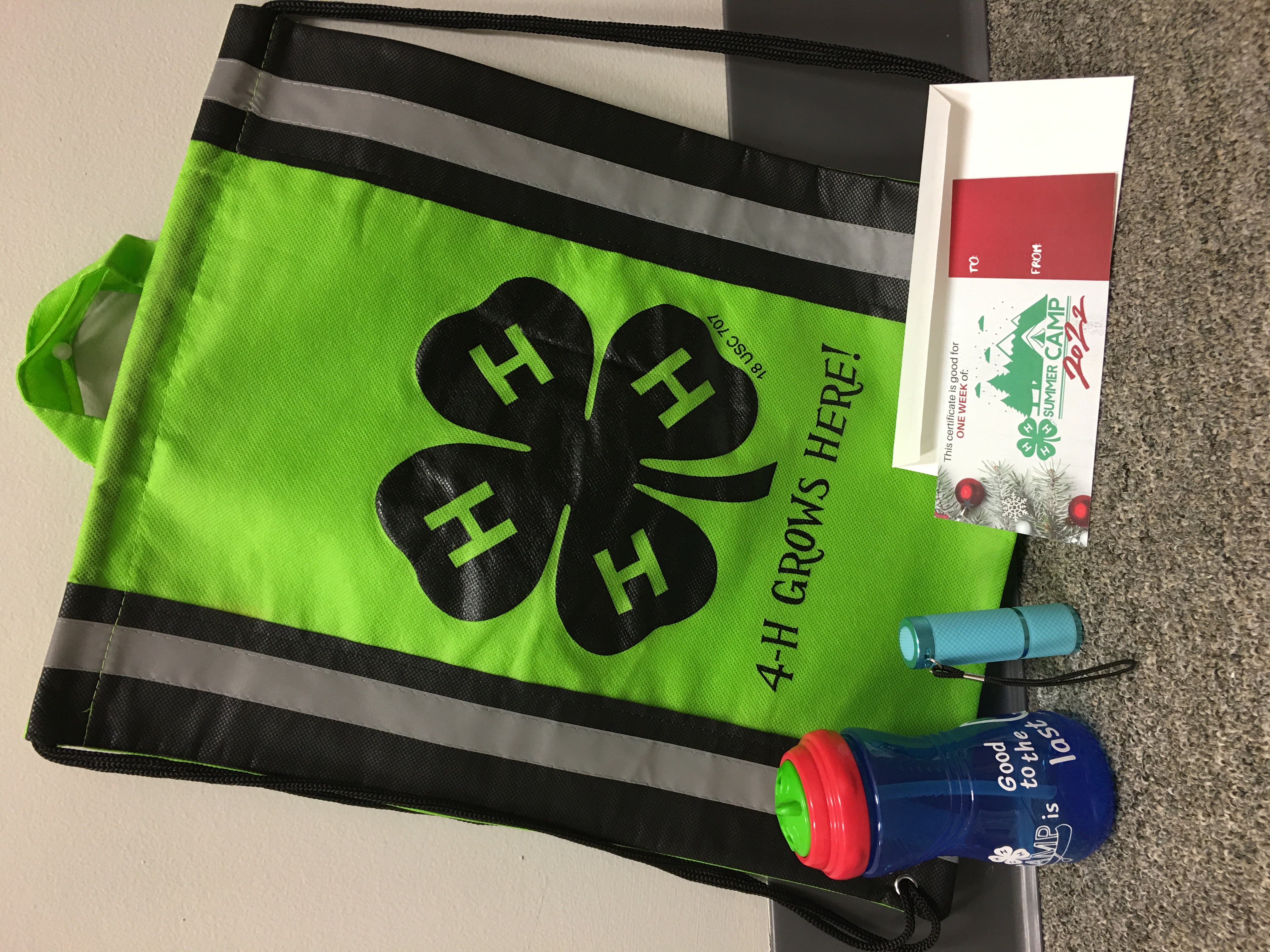 4-H summer camp gift pack