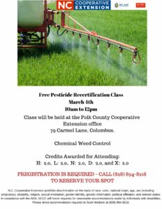 Cover photo for Free Pesticide Recertification Class