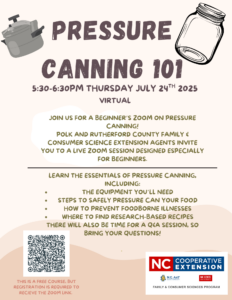 Cover photo for Pressure Canning 101 - Virtual Class